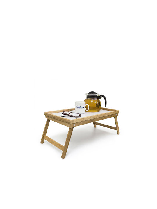 BigBuy Bamboo Δίσκος Κρεβατιού 50x22x30cm