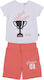 Alouette Kids Set with Shorts Summer 2pcs White Παιδικό Σετ