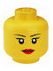 LEGO Παιδικό Κουτί Αποθήκευσης από Πλαστικό Head Κίτρινο 24x24x27cm