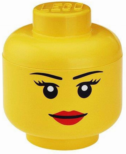 LEGO Children's Storage Box made of Plastic Head Yellow 24x24x27cm 1pcs