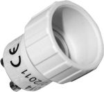 Adeleq Socket Adapter from GU10 to E14 White 16-01014