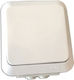 Bassiakos Aqua Waterproof Wall-Mounted Electrical Wall Switch One-Way With White Frame L1111