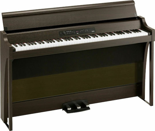 Korg Електрически Изправен Пиано G1 Air Комплект с 88 Претеглени Клавиши Вградени говорители и Свързване със Слушалки и Компютър Кафяв