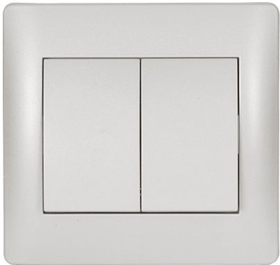 Elmark Rhyme Recessed Wall Switch Lighting Two-Way with Frame White
