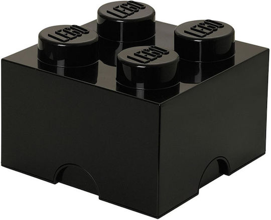 LEGO Детска кутия за съхранение от пластмаса 4-Stud Черен 25x25x18см 1бр 5005020