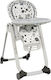 Chicco Polly Progress 5 Foldable Highchair with Metal Frame & Fabric Seat Gray