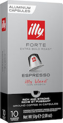Illy Κάψουλες Espresso Forte Συμβατές με Μηχανή Nespresso 10τμχ