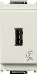 Vimar Idea Power Socket with 1 USB Port White