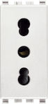 Vimar Single Power Socket White