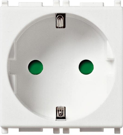 Vimar Plana Single Power Socket White