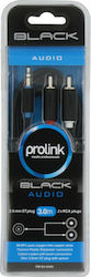 Prolink Καλώδιο 3,5 mm Stecker - RCA-Stecker Schwarz 5m (PB1030500)