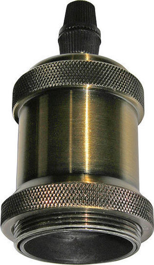 Adeleq Power Socket with Socket E27 in Gold color Set 1pcs 16-163667