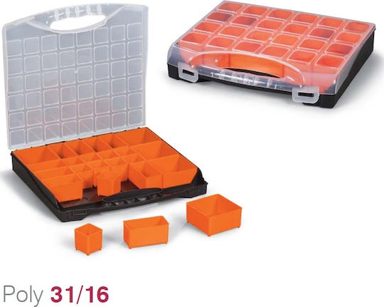 Terry Poly 31/16 Organizator pentru Compartimentul de Unelte cu Cutii Detașabile Portocaliu 25.5x30x5.4cm.