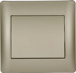 Elmark Rhyme Recessed Wall Switch Lighting One-Way with Frame Gold