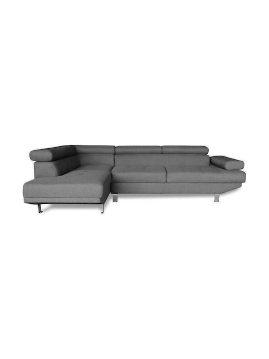 Corner Corner Fabric Sofa with Right Corner Gray 260x163cm .383.40