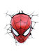 3DLightFX Kids Wall Light Led Plastic Spiderman Mask