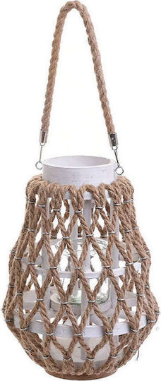 Inart Laterne Hölzernes Beige 22x11x30cm 1Stück