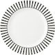 Dutch Rose Dessert Plate Stripe Plate Desert made of Porcelain White with Diameter 18cm