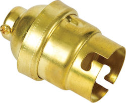 VK Lighting VK/B22 Stromstecker mit Steckdosenbuchse B22 in Gold Farbe 32121-001639