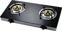 Bormann Elite BLG8000 Επιτραπέζια Εστία Υγραερίου Διπλή Μαύρη