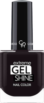 Golden Rose Extreme Gel Shine Gloss Βερνίκι Νυχιών Μαύρο 74 10.2ml