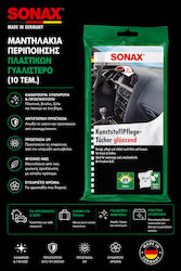 Sonax Υγρά Mαντιλάκια Περιποίησης Πλαστικών Γυαλιστερό 10τμχ