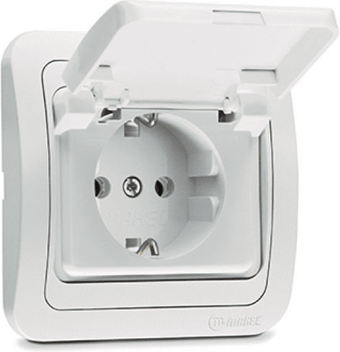 Makel Mimoza Single Power Socket White