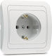 Makel Mimoza Single Power Socket White