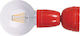Gekas Ceiling Mount Light Red with Socket E27 made of Ceramic Material