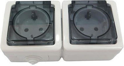 Eurolamp Double Power Socket White