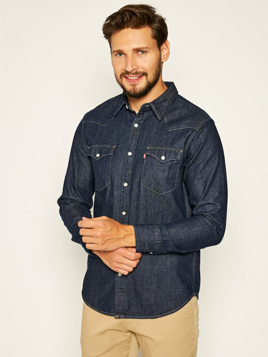 Levi's Barstow Western Standard Men's Shirt with Long Sleeves Regular Fit Blue
