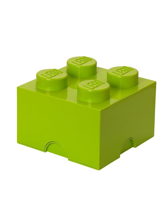 LEGO Children's Storage Box made of Plastic 4-Stud Green 25x25x18cm 1pcs