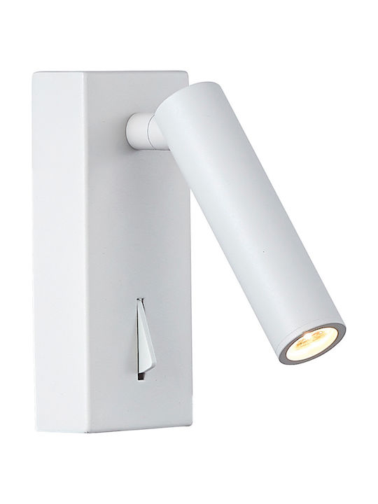 Viokef Zen Μοντέρνο Φωτιστικό Τοίχου με Ενσωματωμένο LED και Θερμό Λευκό Φως σε Λευκό Χρώμα Πλάτους 5cm