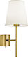 Viokef Sonia Modern Leuchte Wand mit Fassung E27 und Schalter Gold 18cm