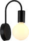 Viokef Jane Classic Wall Lamp with Socket E27 Black Width 10cm