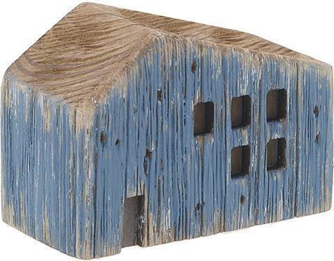 Inart от Дървο Естествено/синьо 10.5x5x7.5см 1бр