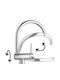 Ottone Meloda Kitchen Faucet Counter U-Shaped Silver