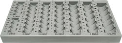 Euro Coin Case Helix 8 Slots 27x17x3cm Plastic
