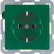 Hager Berker Q.1 Power Socket Green 1pcs