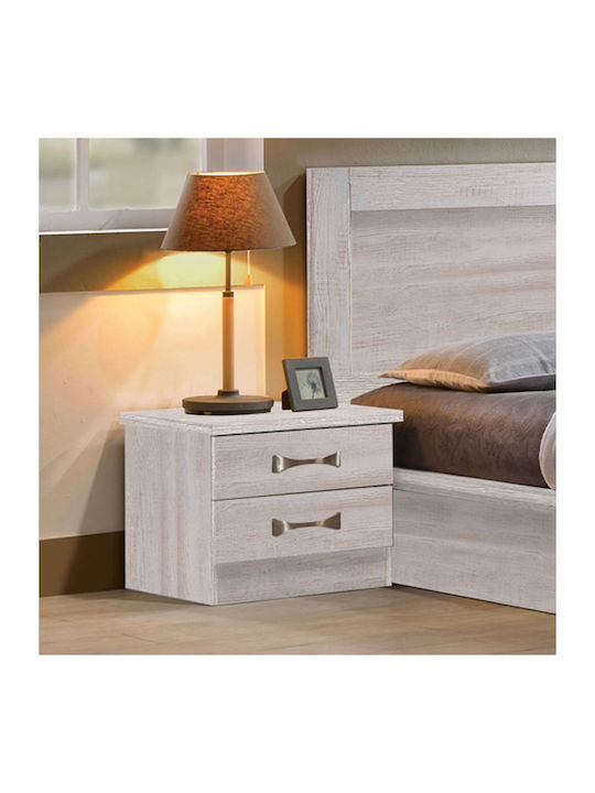 Nachttisch Life White Wash 48x40x39cm