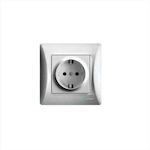 Lineme Single Power Safety Socket Silver