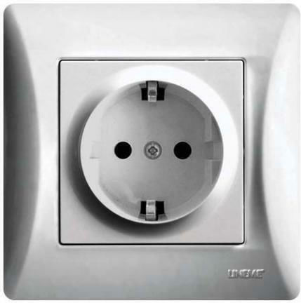 Lineme Single Walled Power Socket Silver
