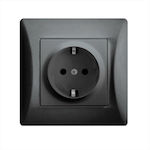 Lineme Single Power Safety Socket Black