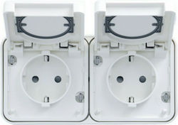 Hager Cubyko Double Power Socket Hager Cubyko Double Power Socket