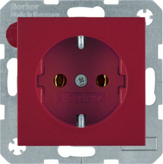 Hager S.1 Single Mortice Πρίζα Ρεύματος Roșie 1buc