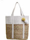 Ble Resort Collection Stroh Strandtasche Beige