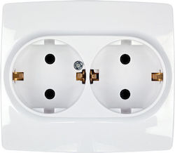 Elmark City Single Power Socket White