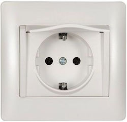 Elmark Rhyme Single Power Socket White