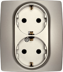 Elmark City Single Power Socket Champagne