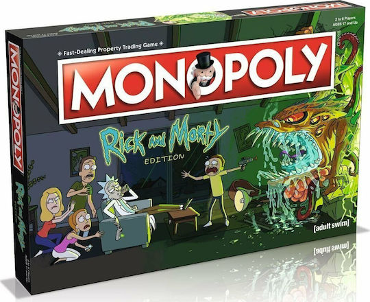 Επιτραπέζιο Παιχνίδι Rick and Morty Monopoly για 2-6 Παίκτες 8+ Ετών (EN) Winning Moves